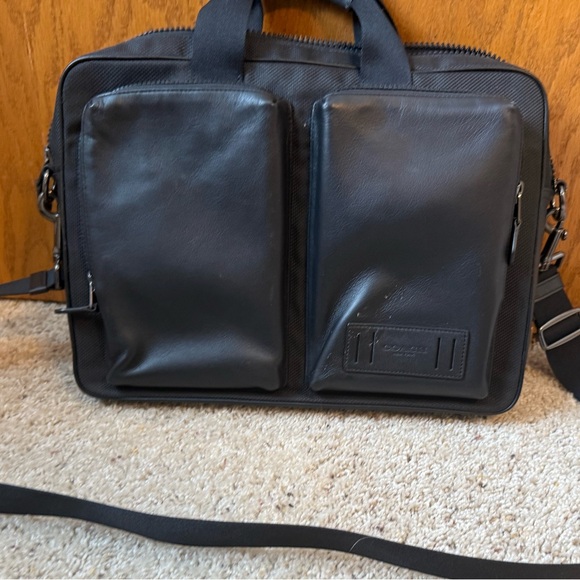 Coach Black Leather Briefcase